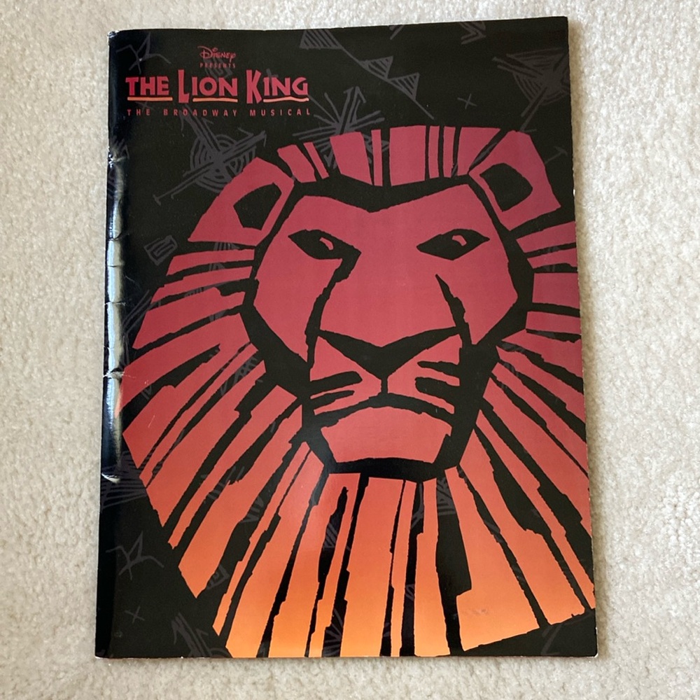 Original Lion King Broadway musical booklet